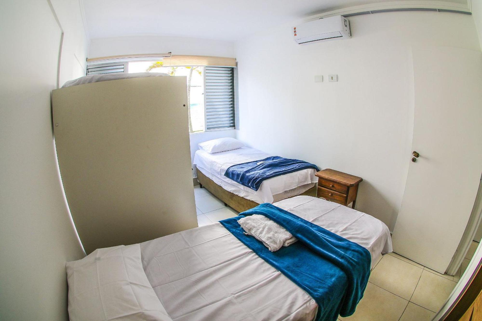 5E-Pe Na Areia Da Praia Do Tombo, 2 Quartos, Ar Cond, 2 Banheiros,2 Vagas+Roupas De Cama Guarujá Zewnętrze zdjęcie